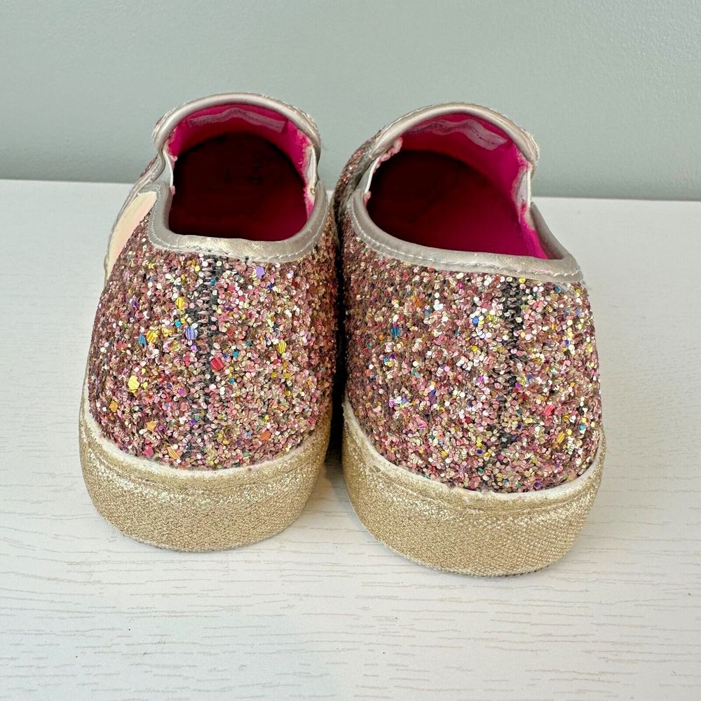 Steve Madden Glittery Kids Sneakers - Gold and Pink - Picture 4 of 8